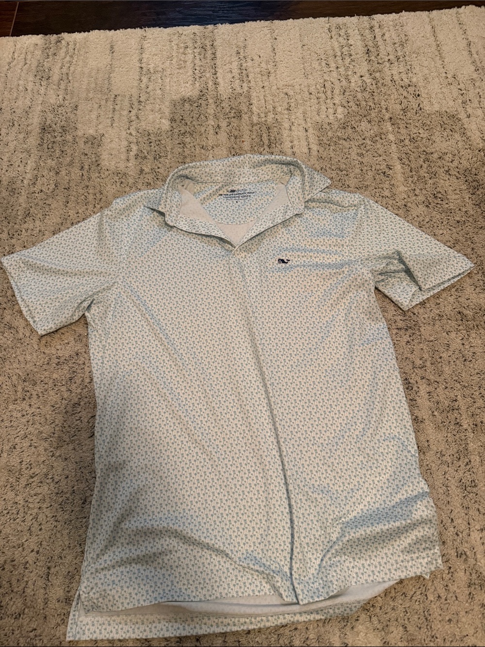 Vineyard Vines Pale Blue Micro Dot Performance Polo